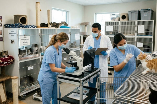 Animal shelter, illustrating a Pythium oligandrum ringworm study
